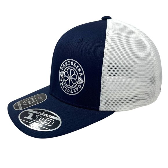 NWT CARTOLINA FLORAL Trucker Cap America FLEXFIT 110 Baseball Hat Cap - Picture 2 of 12